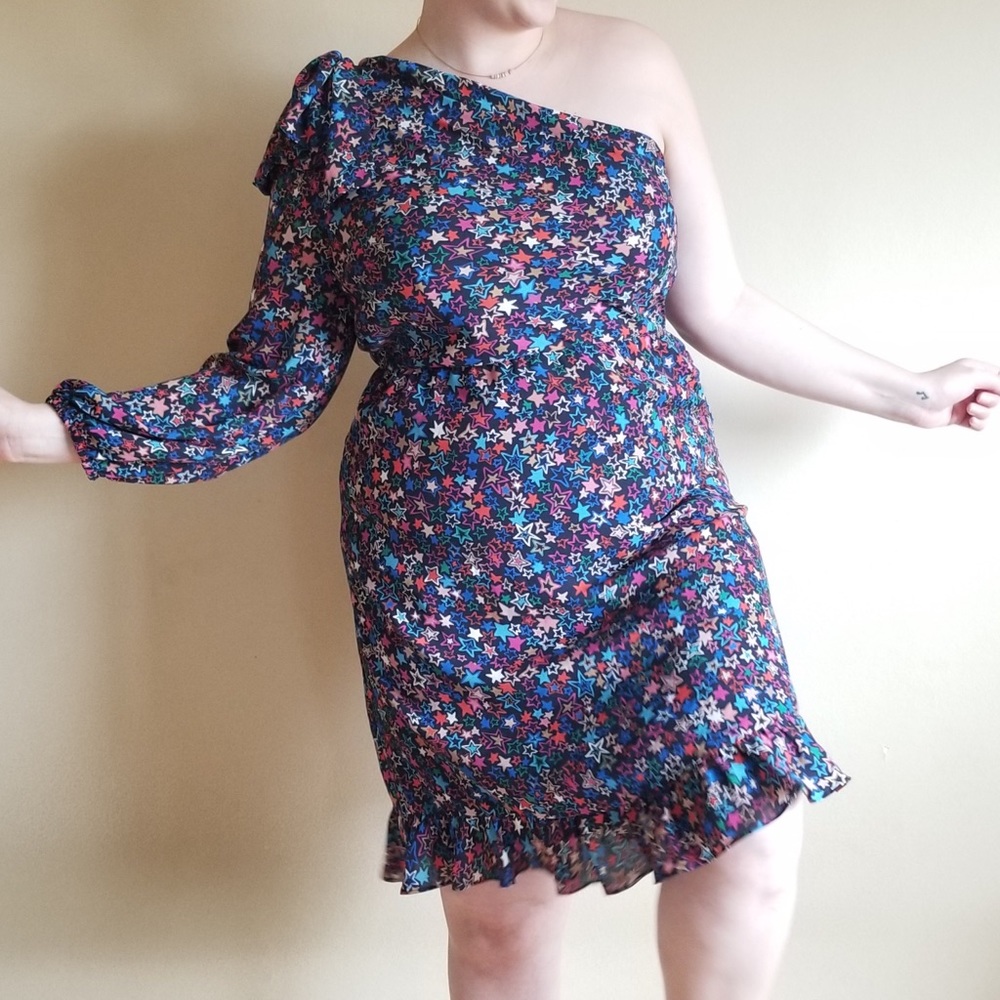 Star Jcrew one shoulder dress size 14 - Picture 7 of 8